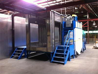 Custom industrial paint booth