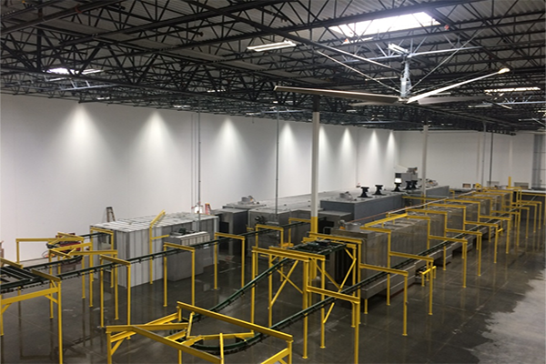 Turnkey industrial powder coating system with integrated washer, booth, and cure oven