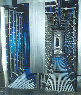 Dual Lane Washer Interior